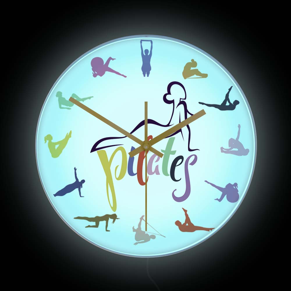 Pilates Pose Colorful Print Wa - Yoga Fitness Room review and price