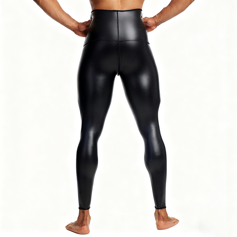 Sexy Men PU Leather Long Pants - Yoga Fitness For Men review and price